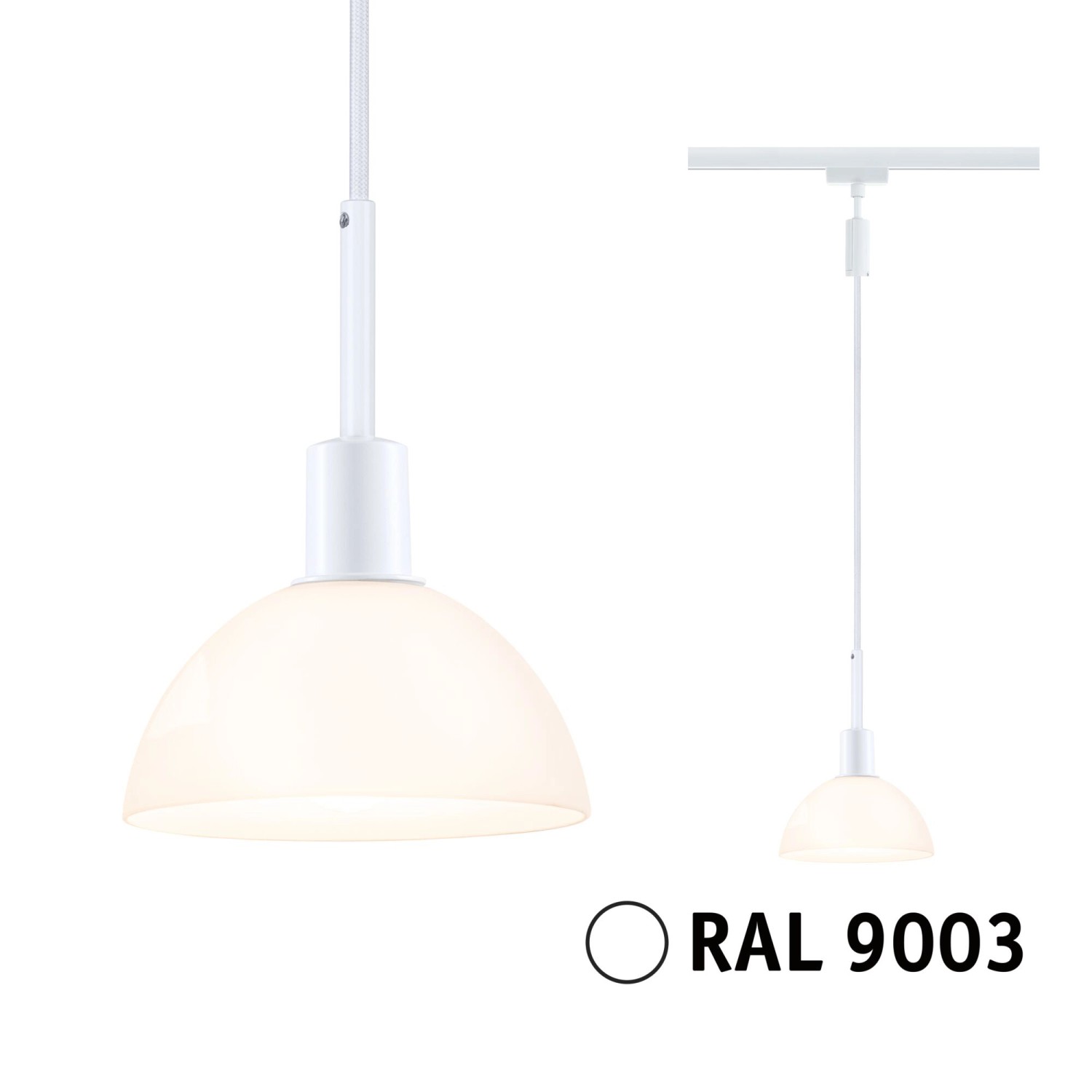 Paulmann Pendelleuchte Sarrasani URail Signalweiß 140 cm x 14 cm günstig online kaufen