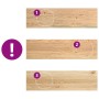 vidaXL Treppenstufen, 4 Stk., Eiche massiv, unbehandelt, 90x30x2 cm. Holzstufen mit Maserung.
