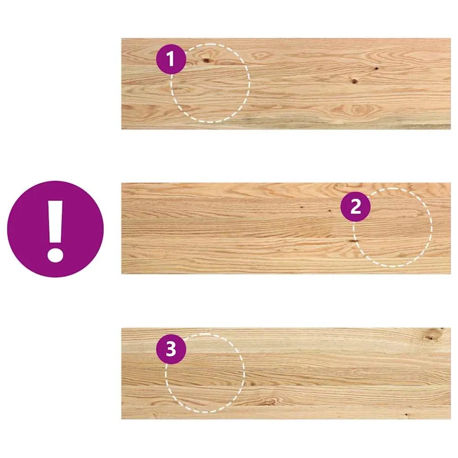 vidaXL Treppenstufen, 4 Stk., Eiche massiv, unbehandelt, 90x30x2 cm. Holzstufen mit Maserung.