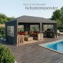 Tectake Pavillon Novara 6 x 3 M Im Stecksystem 5 Abnehmbare Seitenteile 600 x 300 x 250 cm Grau_8