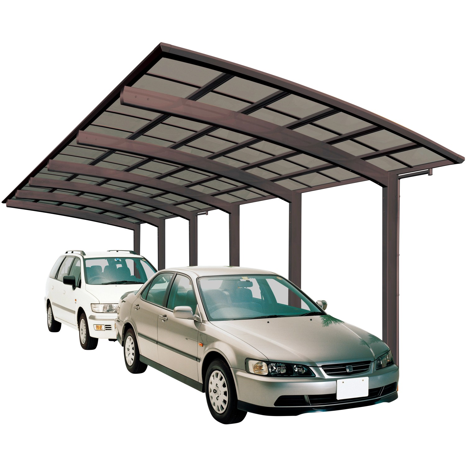 Ximax Carport Portoforte-110 Tandem Mattbraun günstig online kaufen