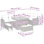 vidaXL Gartenmöbel-Set, 9-teilig, beige Poly Rattan, mit Maßen. Ideal für Terrasse und Garten.