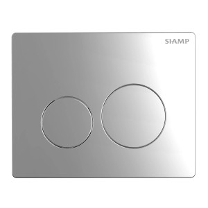 Siamp Sphere Betätigungsplatte, Chrom glänzend, für Ingenio WC-Elemente mit 2 Tasten.