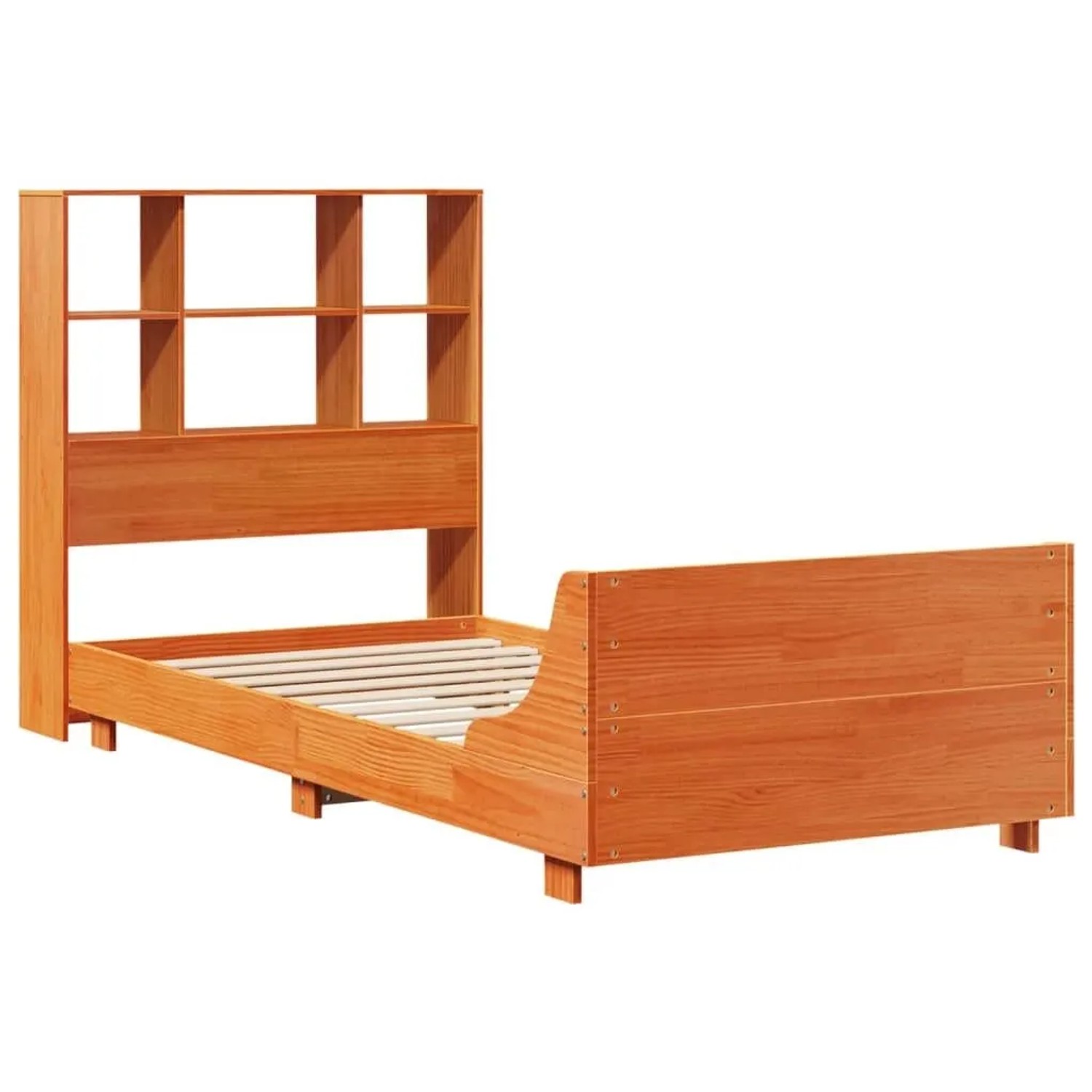 vidaXL Massivholzbett ohne Matratze Wachsbraun 75x190 cm Kiefernholz 332371 günstig online kaufen