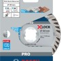 Bosch X-Lock Diamanttrennscheibe Standard for Universal Ø 125 mm in Verpackung. Silberne Scheibe für Winkelschleifer.
