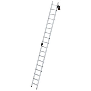 PROREGAL Stufen-Anlegeleiter mit 18 Stufen aus Aluminium, ohne Traverse.