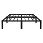 Schwarzes ML-Design Metallbett 140x200 cm mit Lattenrost, Stahlrahmen Bettgestell.