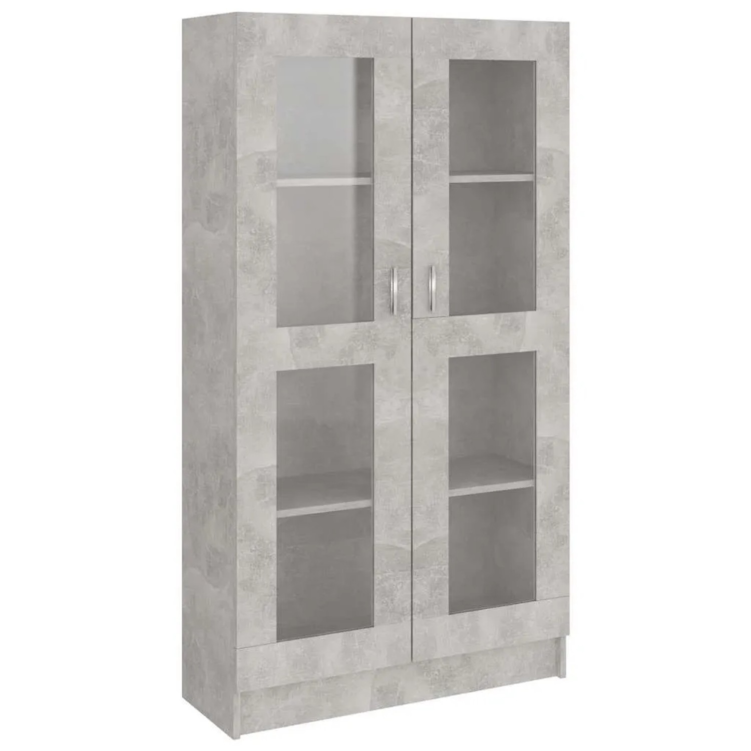 vidaXL Vitrinenschrank Betongrau 82,5x30,5x150 cm Holzwerkstoff 802763