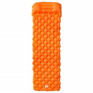 vidaXL Aufblasbare Isomatte mit Kissen Orange 4007109
