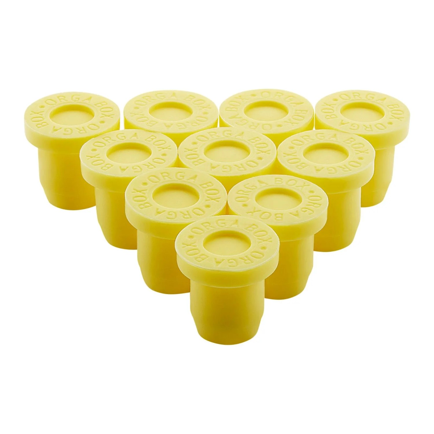 SOTECH 10er Set ORGA BOX Silikonfüße für 10,5 mm Bohrloch Pastellgelb