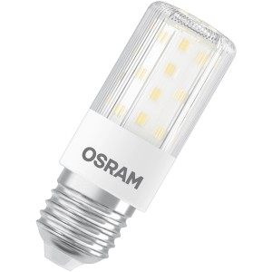 Osram LED-Lampe T-Form, dimmbar, E27, 7,5W, warmweiß. Klare LED Birne für E27 Fassung.