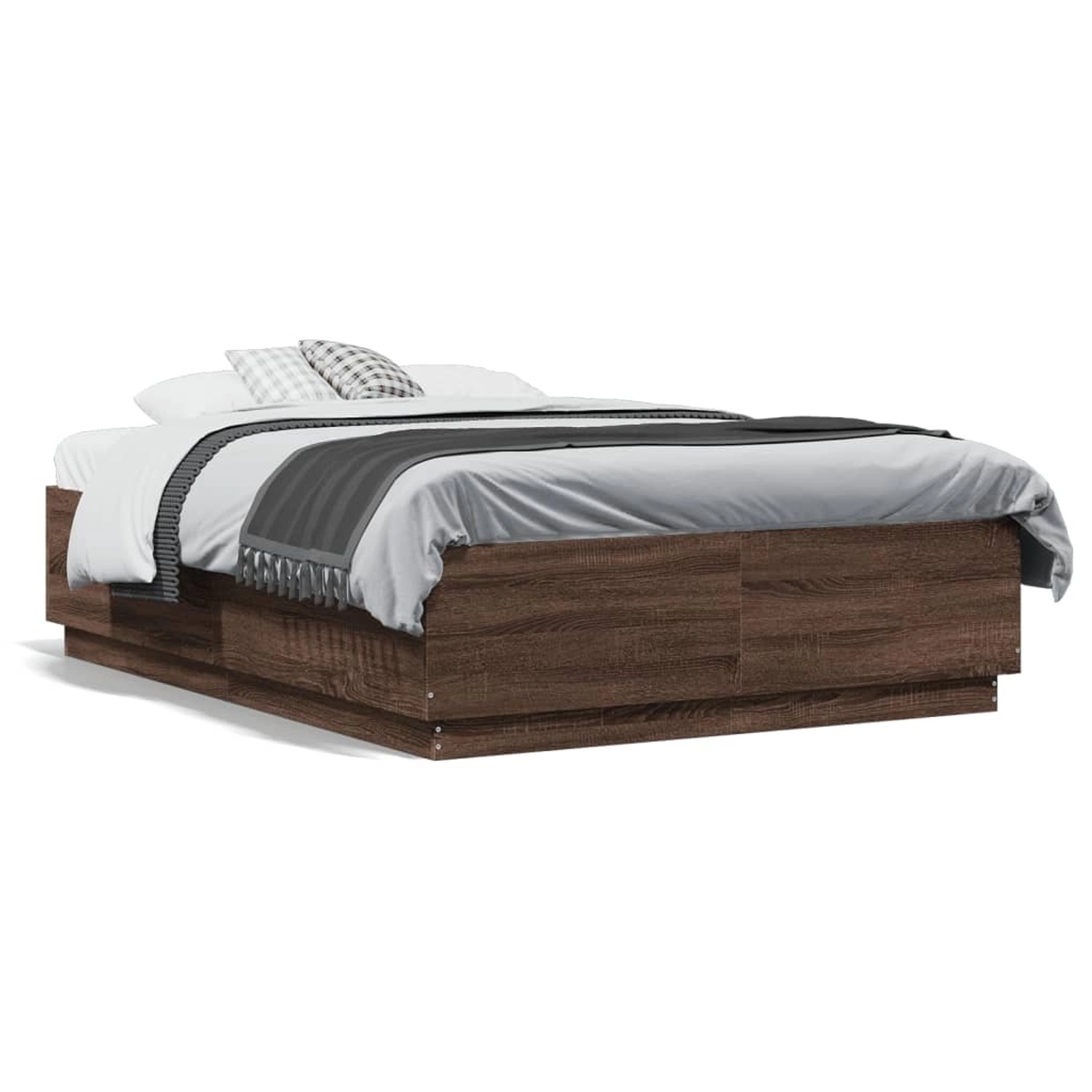 vidaXL Bettgestell Braun Eichen-Optik 120x190 cm Holzwerkstoff 3209750 günstig online kaufen