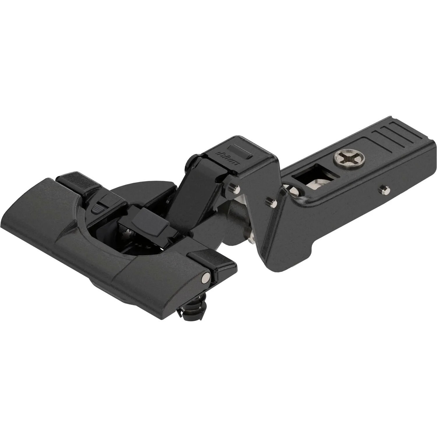 Blum Profiltürscharnier Clip Top Blumotion 95 Grad 18mm Gekröpft mit Feder Onyx Schwarz Inserta
