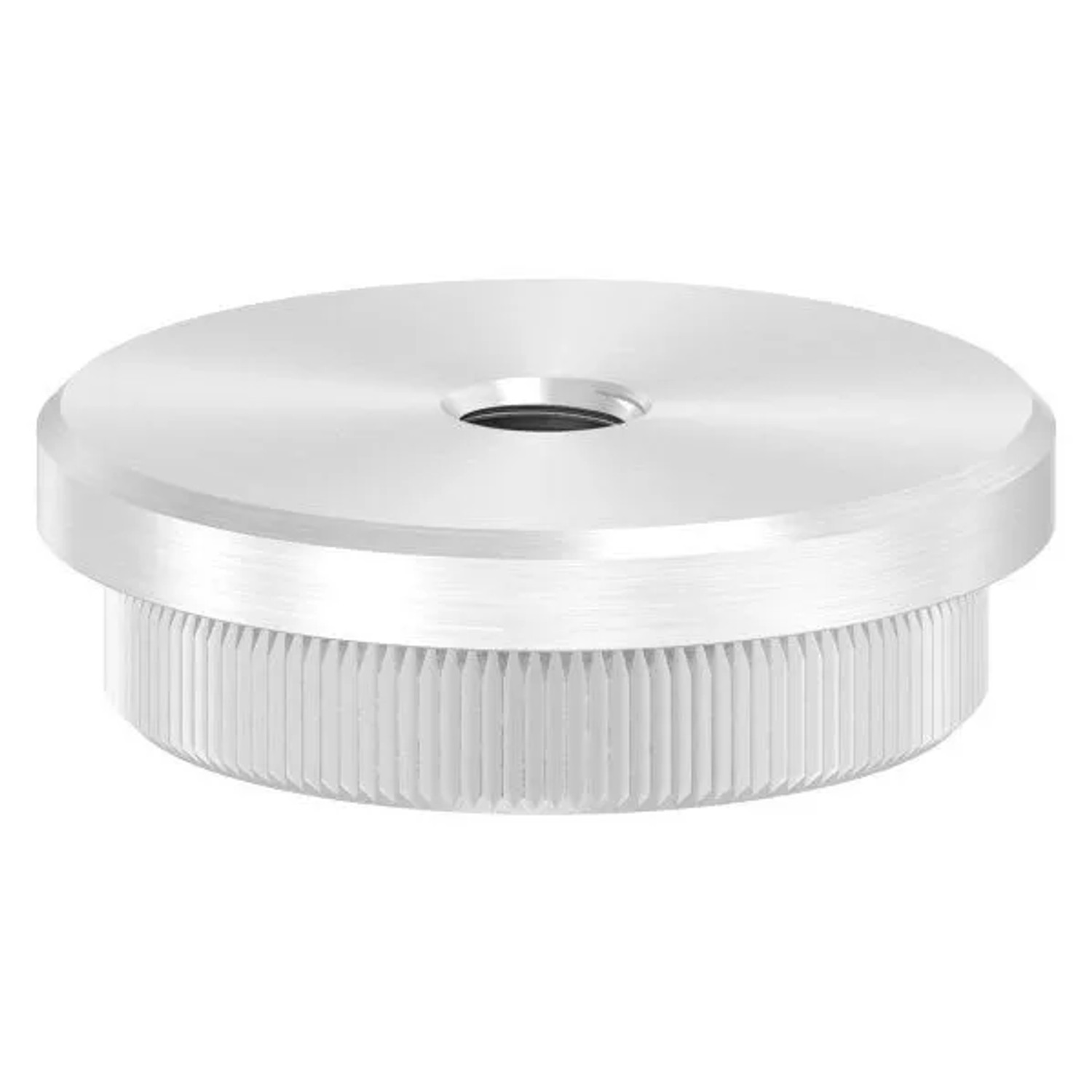 FeNau Einsteckkappe V2A Edelstahl Für Rohr Ø 42,4x3,0mm Mit M8 Gewinde Flach