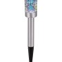 OBI LIGHTING Solarspieß aus Edelstahl mit Mosaik-Design in Silber für den Garten.
