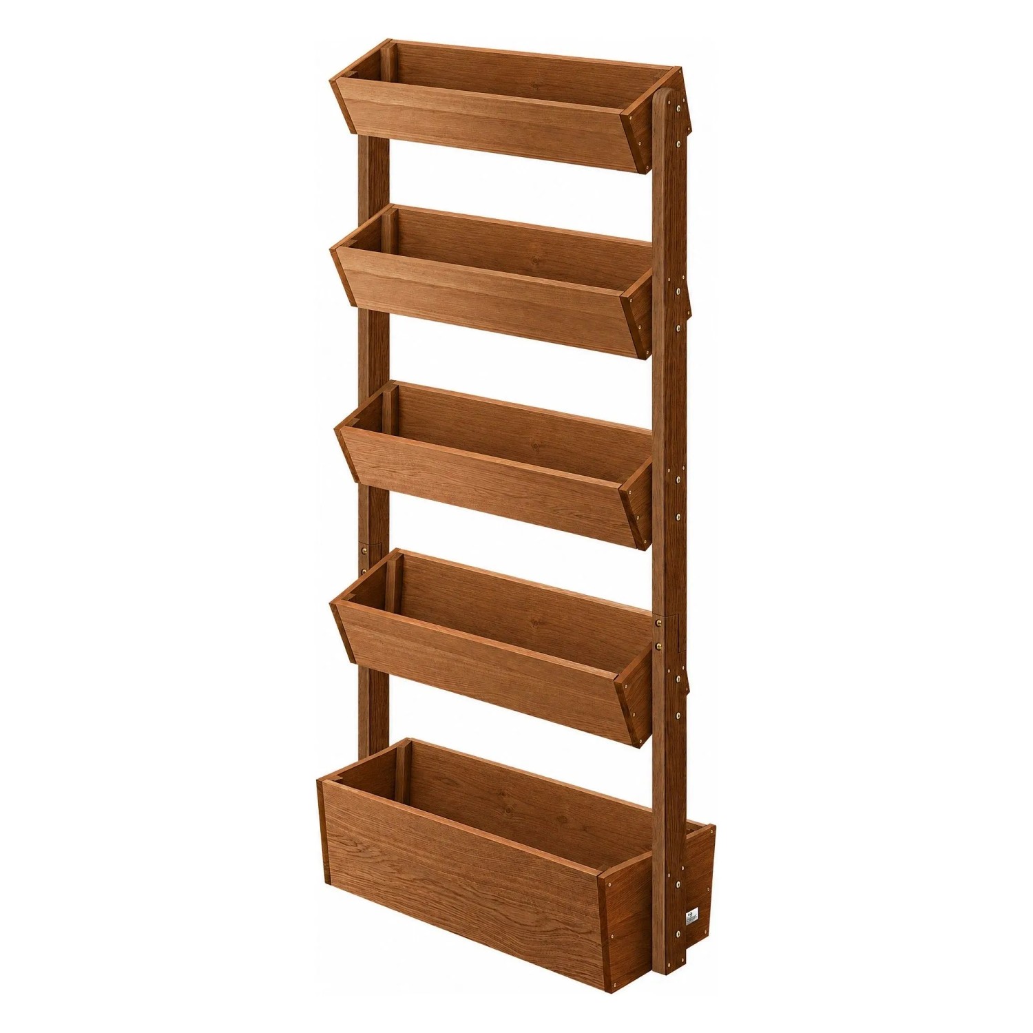 KESSER Hochbeet mit Etagen Pflanztreppe Etagenhochbeet 5 Etagen Braun