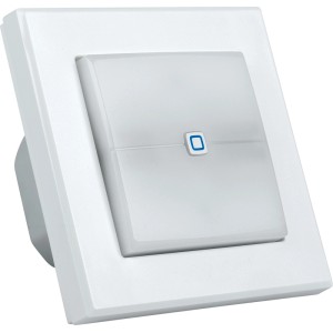 Homematic IP Schaltaktor für Markenschalter mit Signalleuchte, weiß, für Hausautomation. Smart Home Unterputz-Schalter.
