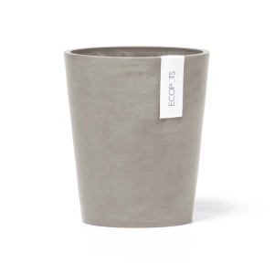 Ecopots Pflanztopf Morinda, braungrau, 17x19,2cm. Skandinavisches Design für Innen- und Außenbereiche.