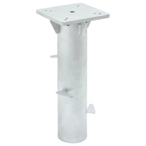 vidaXL Bodenhülse für Sonnenschirm Silbern 16x16x39,5 cm Stahl 4003367