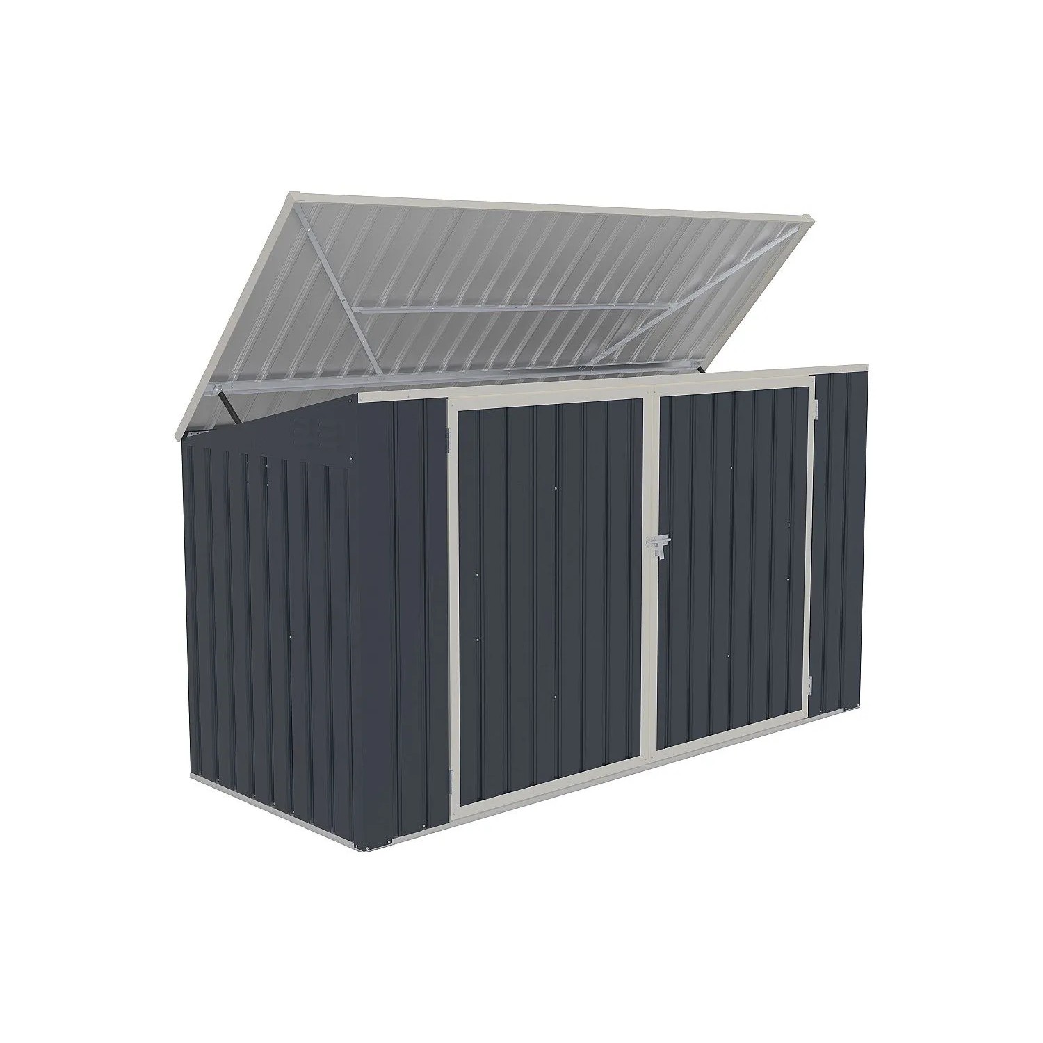 Vente-unique Mülltonnenbox Ilario Anthrazitgrau 235 cm