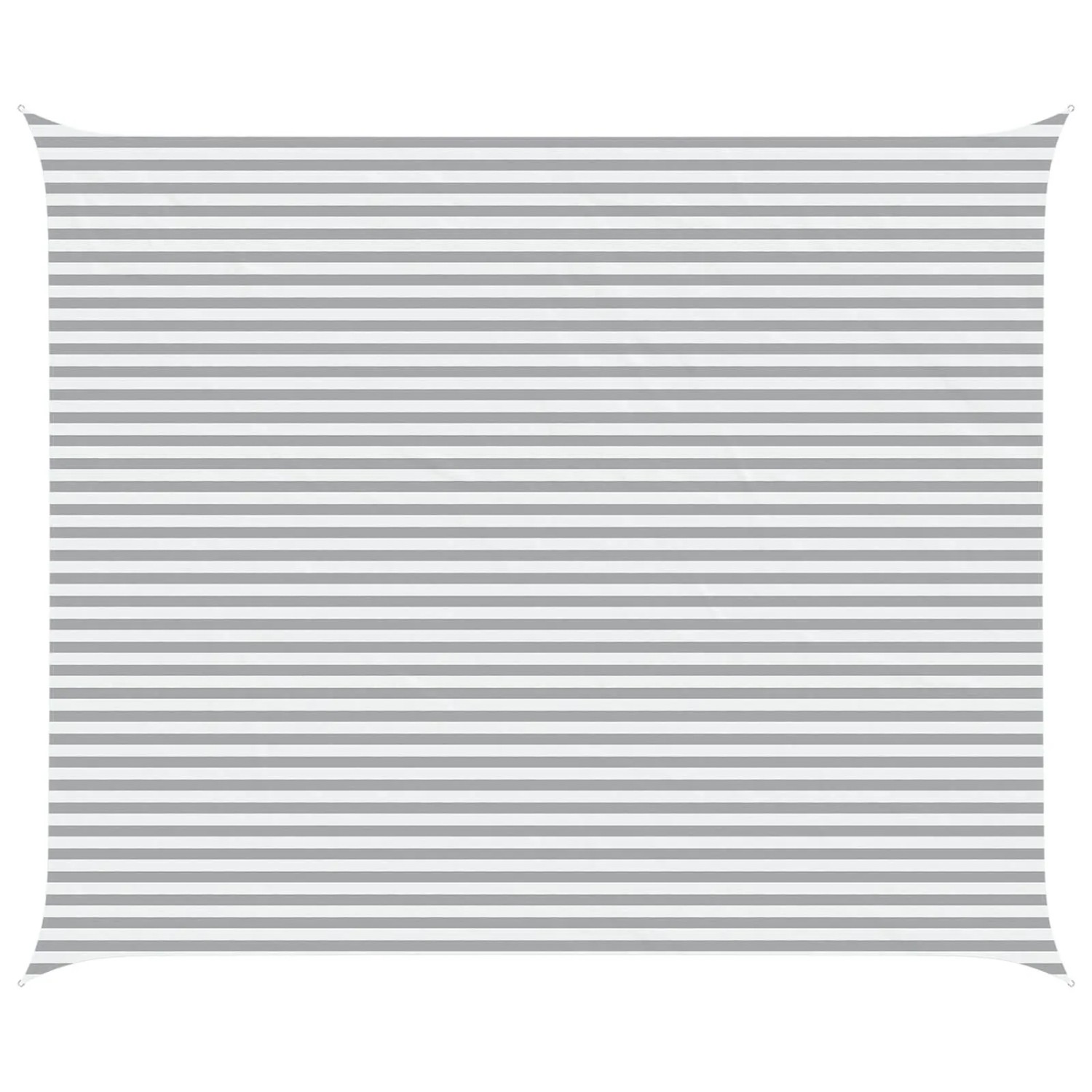 vidaXL Sonnensegel Hellgrau und Weiß 6 x 5 m 100 % Polyester Oxford 42031133