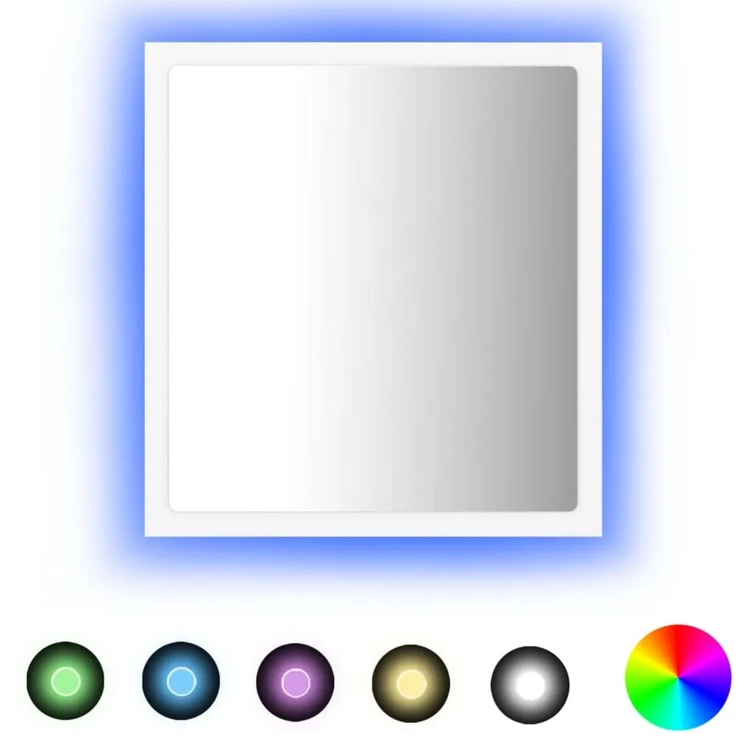 vidaXL LED-Badspiegel Weiß 40x8,5x37 cm Acryl 804908