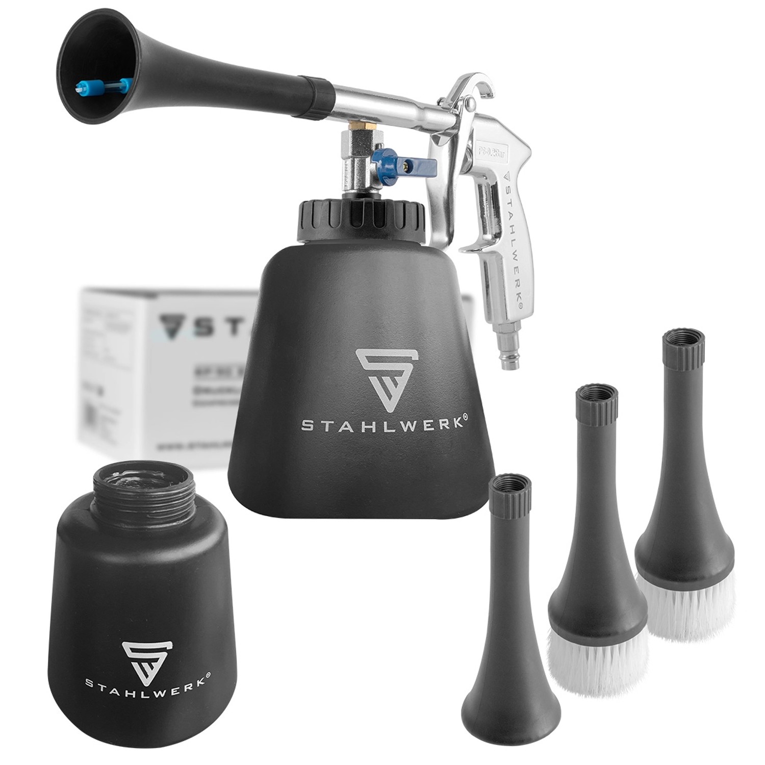 STAHLWERK Druckluft Reinigungspistole RP 90 ST Schwarz Zubehör Tornado Effekt