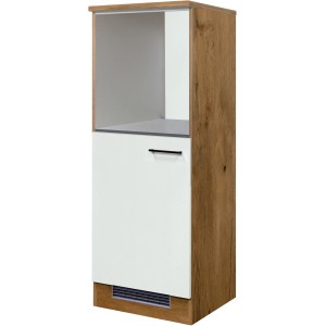 Flex-Well Geräteumbauschrank Vintea, 60 cm, Magnolie/Oak, für Einbaugeräte wie Kühlschrank und Backofen.