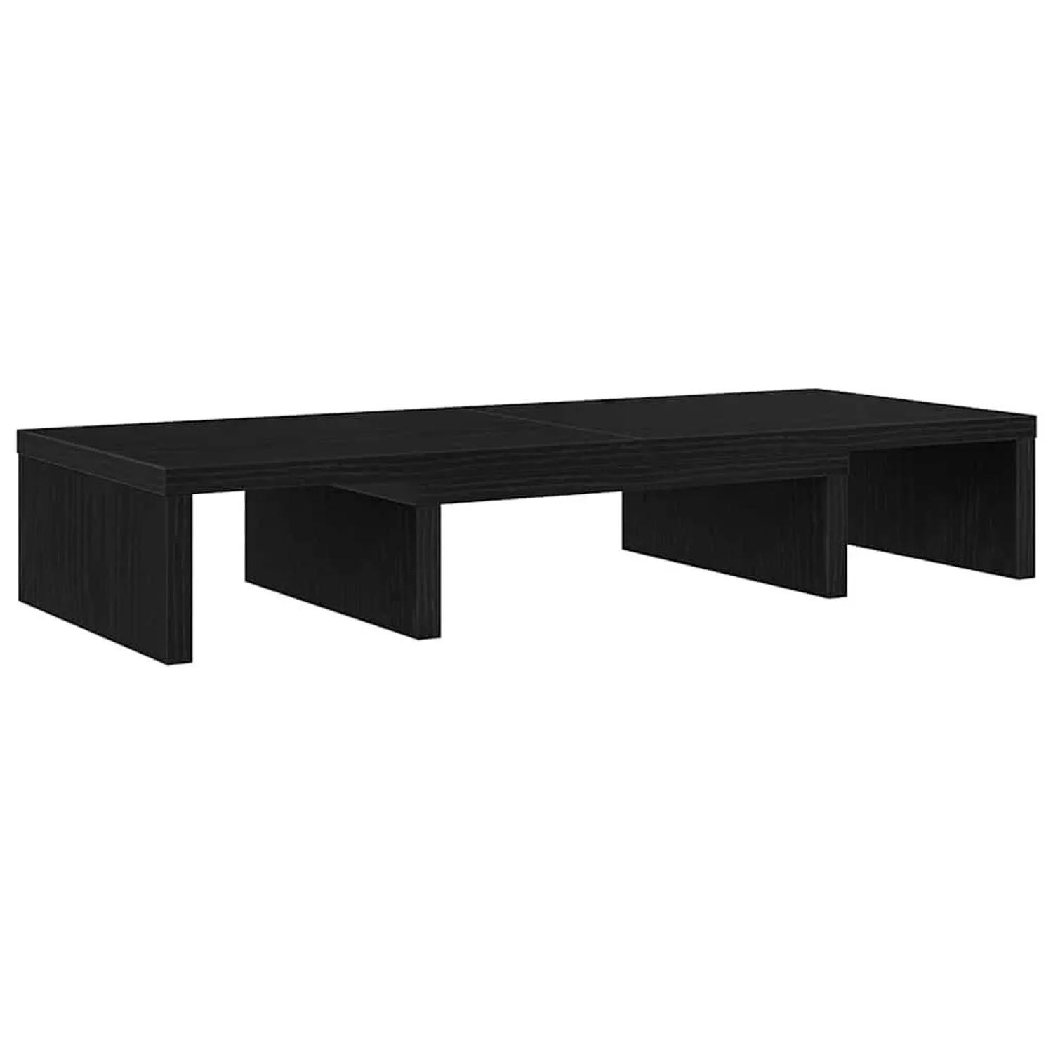 vidaXL Monitorständer Verstellbar Schwarz Eichen-Optik 60x24x10,5 cm 868082