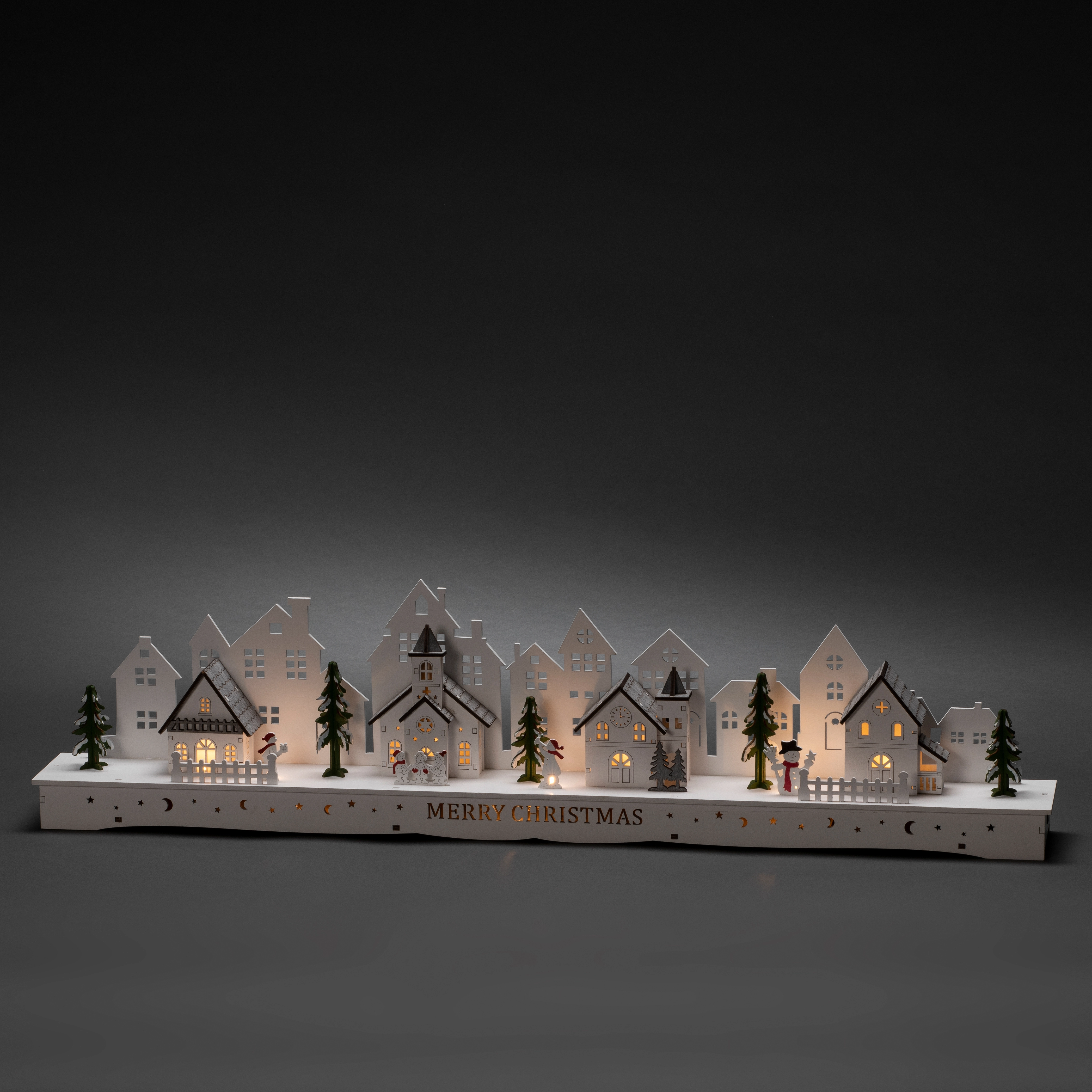 Konstsmide LED Holzsilhouette Dorf bei kaufen 10 Warm-Weiße OBI Dioden