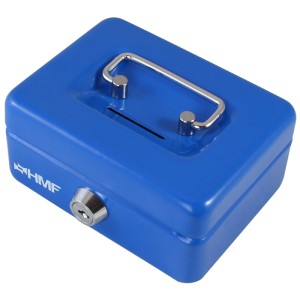 HMF 102122-05 Kinder Spardose Geldkassette Schlitz 12 x 9 x 6 cm Blau