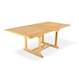 SAM Gartentisch Rechteckig Ausziehbar Teakholz 180 - 240 cm KUBA