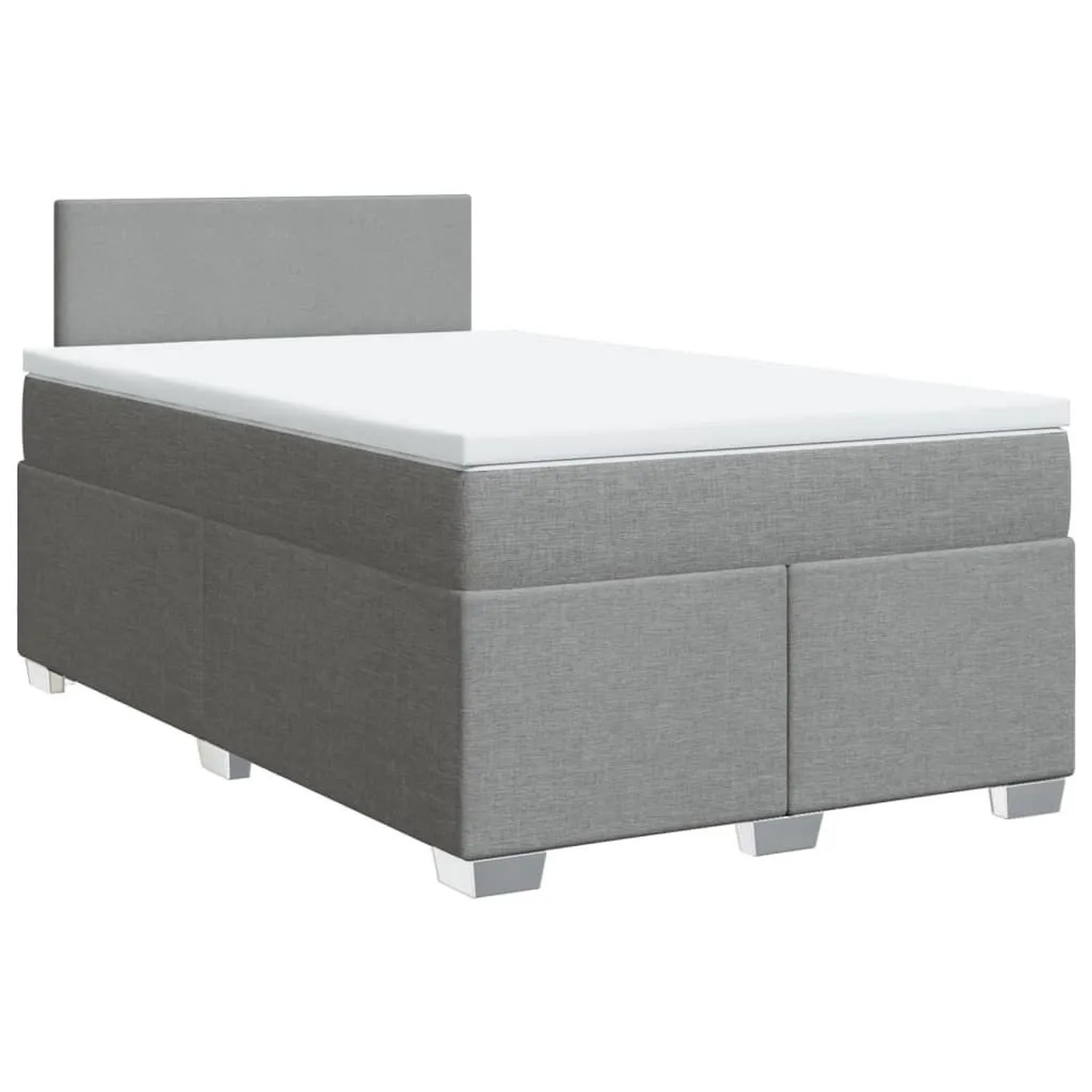 vidaXL Boxspringbett mit Matratze Hellgrau 120x200 cm Stoff 3285848 günstig online kaufen