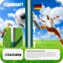 Tectake Aluminium Fahnenmast mit Deutschlandflagge, wetterfest, 625cm hoch.