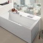 Villeroy & Boch Squaro Edge 12 Duo Badewanne, 170x75 cm, Weiß, mit filigranem Rand und zwei Rückenschrägen.