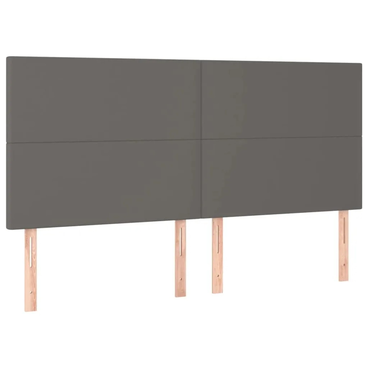 vidaXL Kopfteil Grau 160x5x118/128 cm Kunstleder 3116152