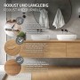 ML-Design Vinylboden Eiche Sundance im Bad: Selbstklebender PVC Bodenbelag, wasserfest und pflegeleicht.