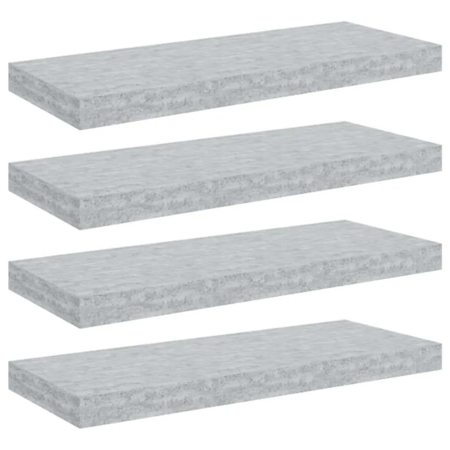 vidaXL Schweberegale 4 Stk Betongrau 60x23,5x3,8 cm MDF 326599