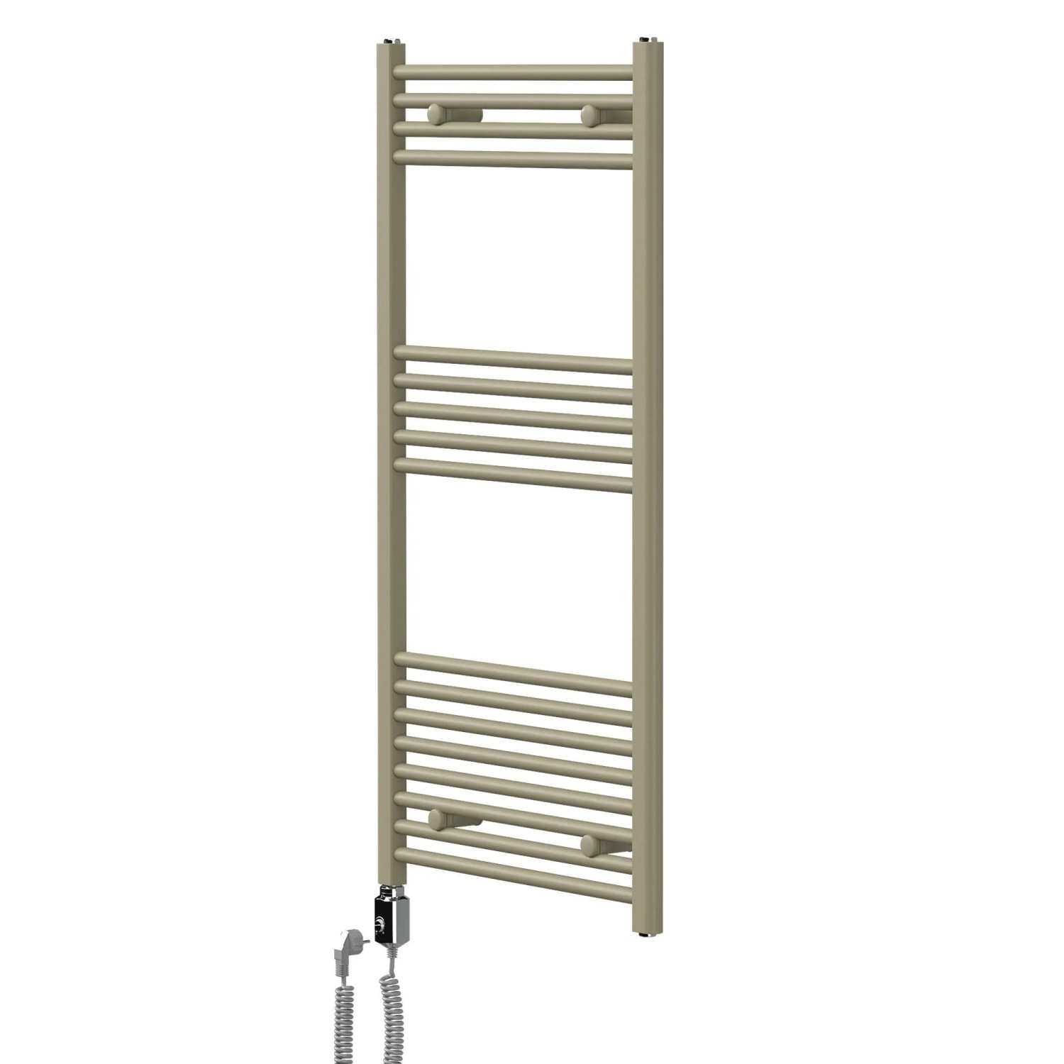 LuxeBath Handtuchheizkörper Elektrisch 600W 600 x 1200 mm Beige Badheizkörper Gerade mit Seitenanschluss