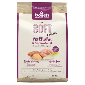 Bosch Pets Hunde-Trockenfutter Soft Mini Perlhuhn und Süsskartoffel 2,5 kg