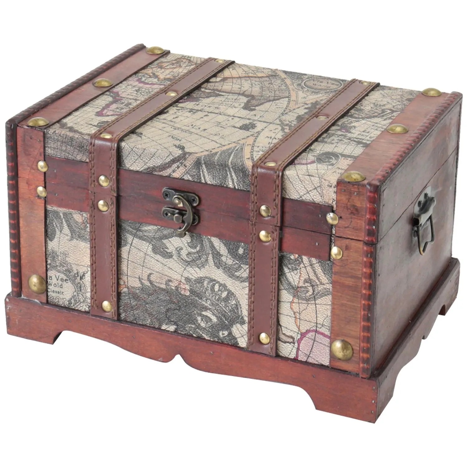 HMF 6408-129 Schatztruhe Schatzkiste Holztruhe 29 x 20 x 17 cm Klein Amerika