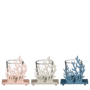Mica Decorations Teelichthalter Koralle Sortiert 9 x 6,5 x 10 cm 1 Stück