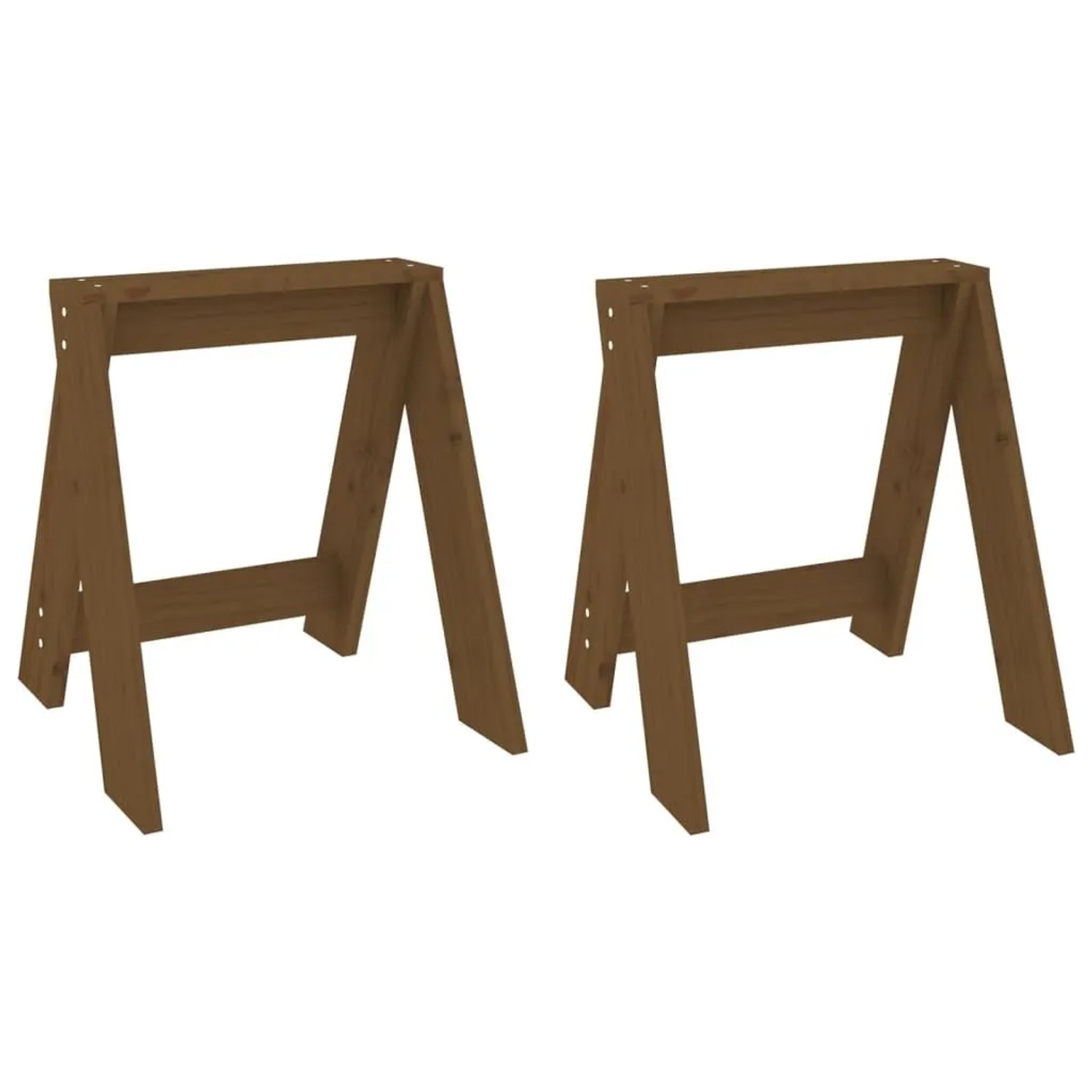 vidaXL Hocker 2 Stk Honigbraun 40x40x45 cm Massivholz Kiefer 823662