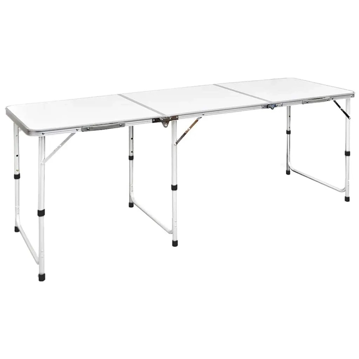 vidaXL Campingtisch Zusammenklappbar höhenverstellbar Aluminium 180 x 60 cm 41326