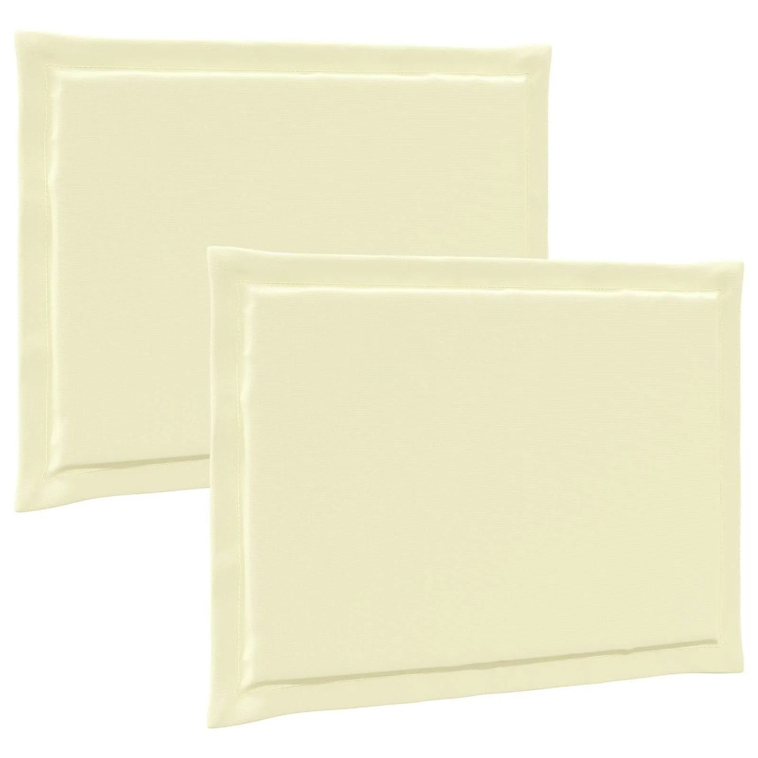 vidaXL Sitzkissen 2 Stk Creme 47 x 36 x 2 cm Polyester 899965
