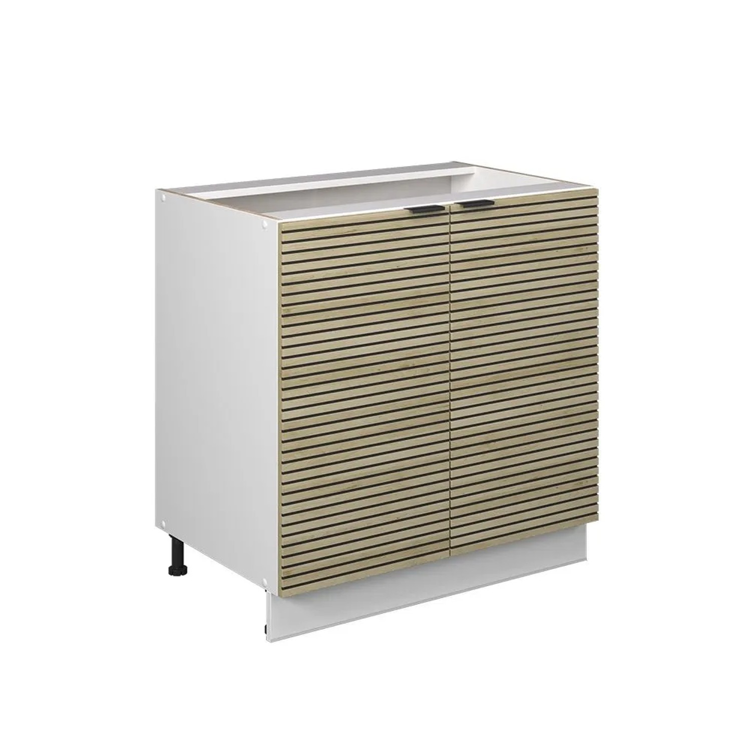 Vicco Küchenunterschrank Fame-Line Eiche Paneel/Weiß 80 x 82 ohne Arbeitsplatte