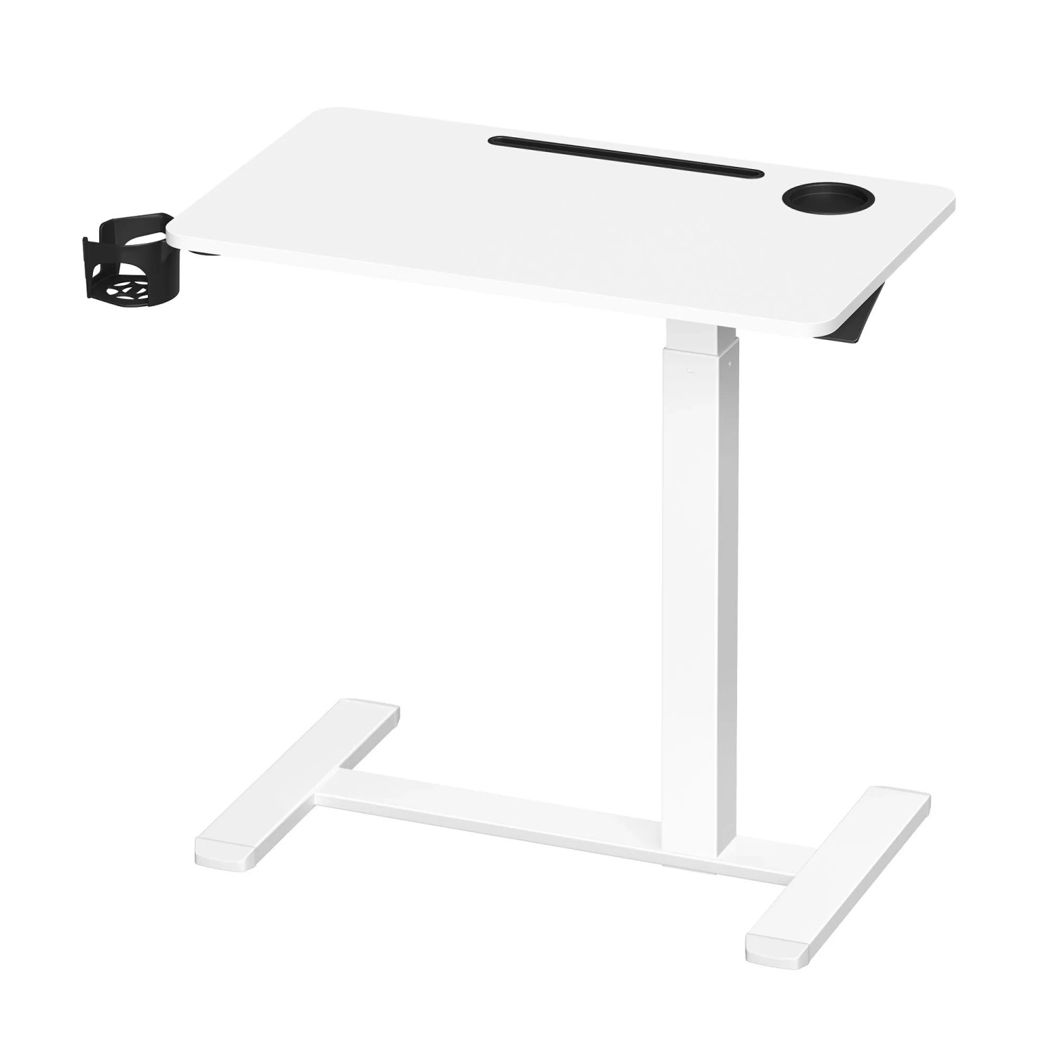 Vasagle Beistelltisch mit Rollen 102 cm x 70 cm x 40 cm Weiß