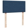 Blaues Boxspringbett Kopfteil mit Holzfüßen, Stoffbezug, vidaXL. Bett für erholsamen Schlaf.