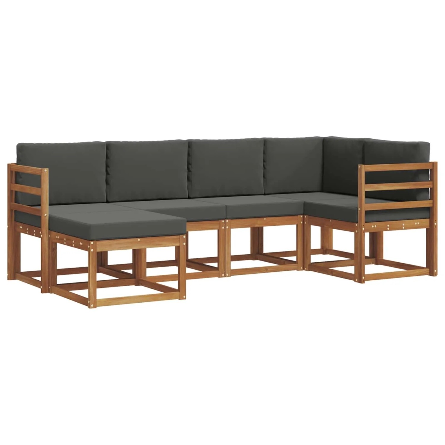 Thumbnail - vidaXL Sofa Set mit Kissen 6 Stk Natur und Anthrazit 3366625