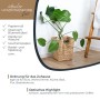 HMF 37251 Papierkorb Büro Aufbewahrungskorb Geflochten Wasserhyazinthe Eckig 25 x 25 x 30 cm_2